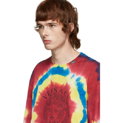 Shop Versace Multicolor Tie-dye Medusa T-shirt In A7000 Multi