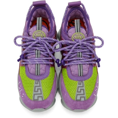 VERSACE 紫色 CHAIN REACTION 运动鞋