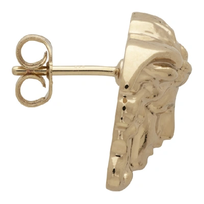Shop Versace Gold Medusa Stud Earrings In D00oc Gold