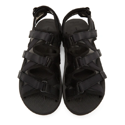 Shop Fumito Ganryu Black Suicoke Edition Silicon Sandals
