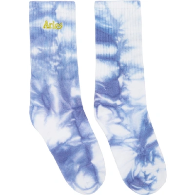 Shop Aries Purple Tie-dye Socks In Lilac