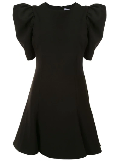 Shop Likely Puff Sleeve Mini Dress In Black