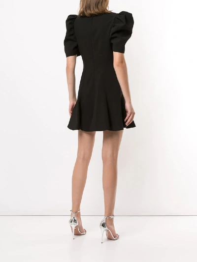 Shop Likely Puff Sleeve Mini Dress In Black
