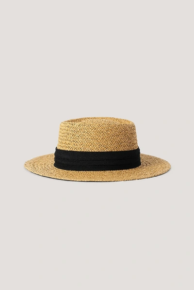 Shop Na-kd Straw Panama Hat - Beige In Natural