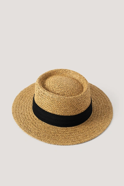 Shop Na-kd Straw Panama Hat - Beige In Natural