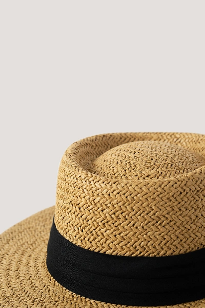 Shop Na-kd Straw Panama Hat - Beige In Natural