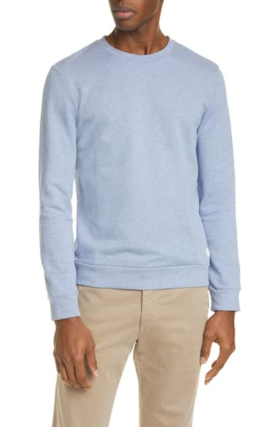 Shop Apc French Terry Crewneck Sweatshirt In Blue