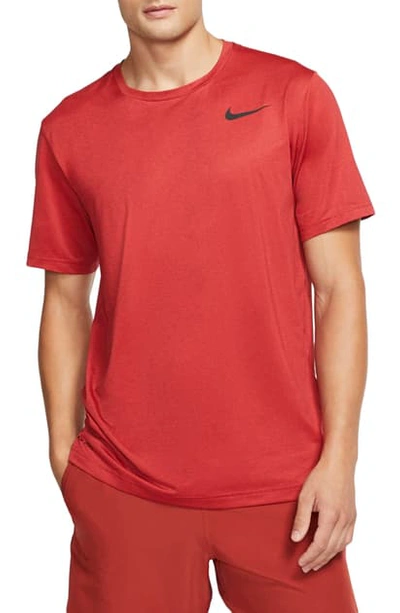Shop Nike Pro Dri-fit Training T-shirt In Night Maroon/ Red/ Black