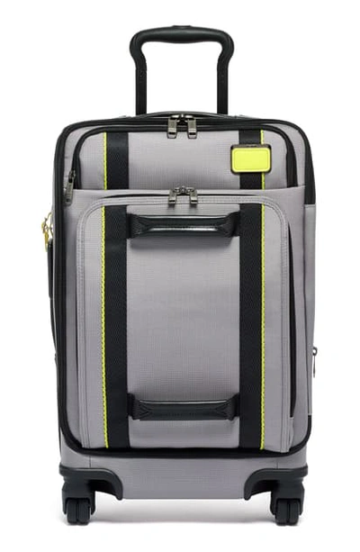 Shop Tumi Merge 22-inch Front Lid Recycled Dual Access 4-wheeled Carry-on In Grey/ Bright Lime
