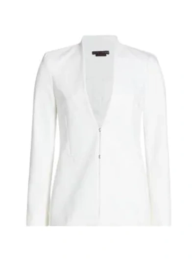 Shop Alice And Olivia Women's Jerri Collarless Blazer In White