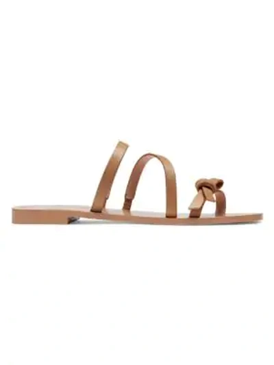 Shop Kate Spade Women's Porto Leather Flat Sandals In Sun Tan