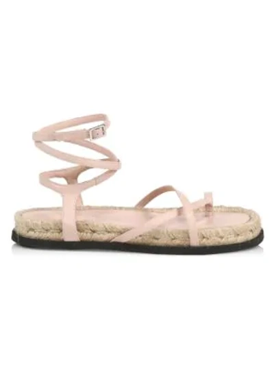 Shop 3.1 Phillip Lim / フィリップ リム Yasmine Ankle-strap Leather Espadrille Sandals In Blush
