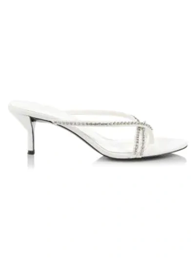 Shop 3.1 Phillip Lim / フィリップ リム Kiddie Strappy Rhinestone Leather Sandals In White