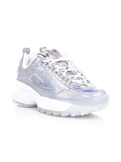 Shop Fila Disruptor Ii Iridescent Sneakers In White Multi