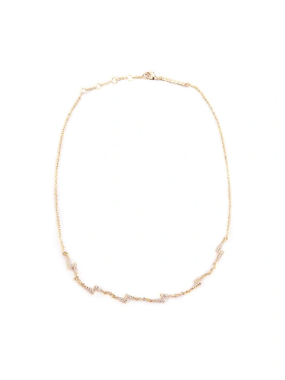 Shop Federica Tosi Mini Flash Necklace In Rose Gold Color In Pink