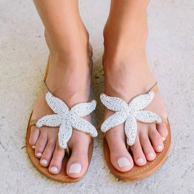 Shop Aspiga Starfish Sandals White
