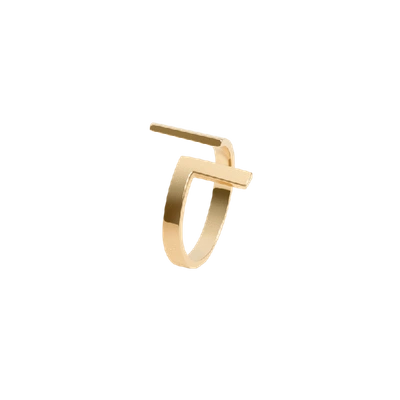 Shop Aurate Inverse Ring In Gold