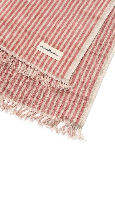 Shop Business & Pleasure Co. The Beach Towel In Laurens Pink Stripe