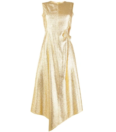 Shop Jw Anderson Gold Diamante Cut Out Dress