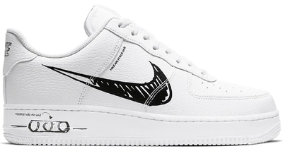 Pre-owned Nike Air Force 1 Low Sketch White Black In White/black-white |  ModeSens