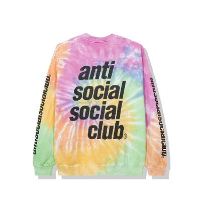 Pre-owned Anti Social Social Club  Rotterdam Long Sleeve Tee Rainbow Tie Dye