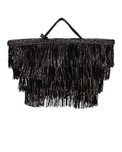 Shop Saint Laurent Panier Fringe Bag In Black