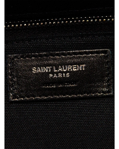 Shop Saint Laurent Panier Fringe Bag In Black