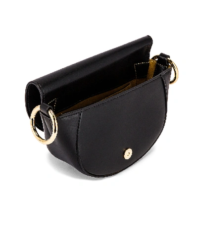 Shop Stella Mccartney Mini Eco Soft Leather Flap Shoulder Bag In Black