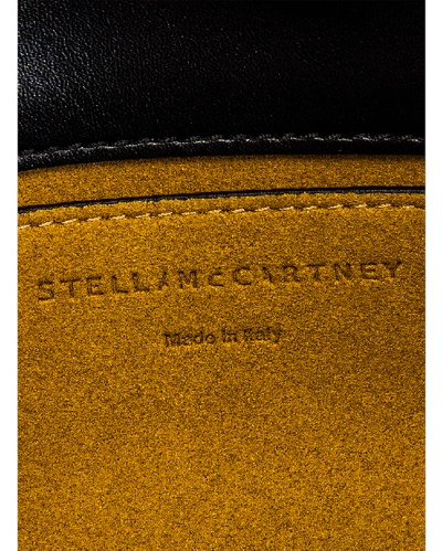 Shop Stella Mccartney Mini Eco Soft Leather Flap Shoulder Bag In Black