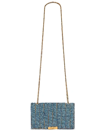 Shop Saint Laurent Amalia Chain Bag In Blue