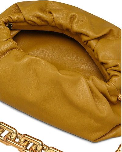 Shop Bottega Veneta The Chain Pouch Bag In Ocra & Gold