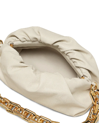 Shop Bottega Veneta The Chain Pouch Bag In Plaster & Gold