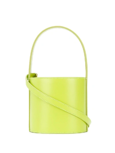 Shop Staud Mini Bissett Bucket Bag In Green