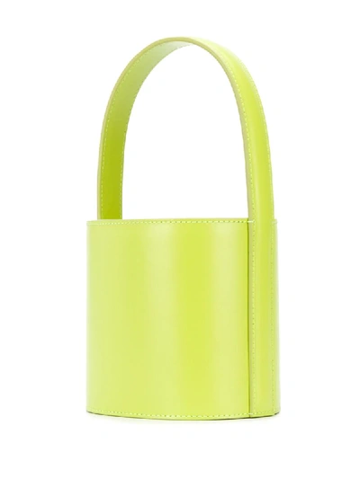 Shop Staud Mini Bissett Bucket Bag In Green