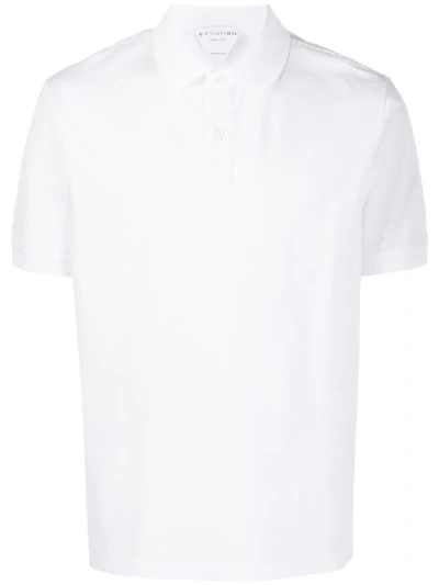 Shop Bottega Veneta Spread Collar Polo Shirt In White