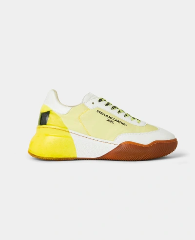 Shop Stella Mccartney Loop Lace-up Sneakers In Yellow