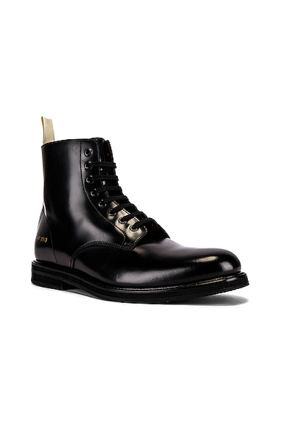 Shop Common Projects Standard Combat Boot In Black