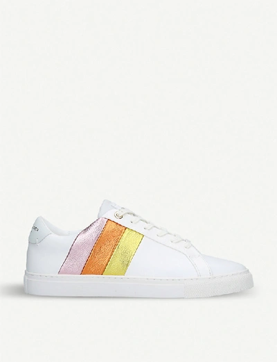 Shop Kurt Geiger Donnie Rainbow Leather Trainers In Mult%2fother