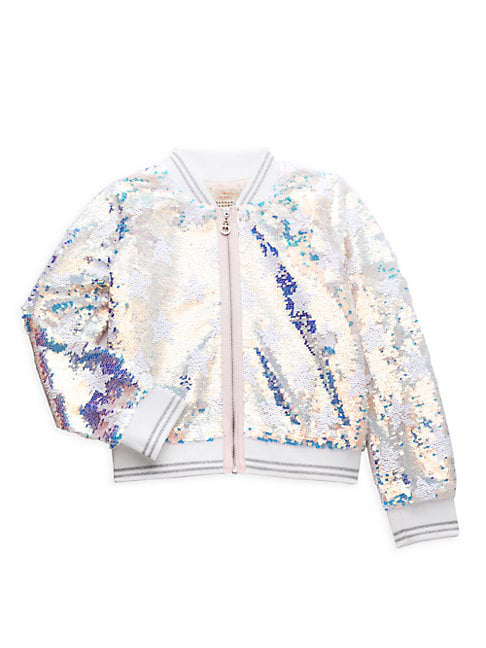 hannah banana sequin bomber jacket