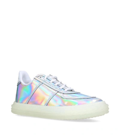 Shop Giuseppe Zanotti Holographic Blabber Low-top Sneakers