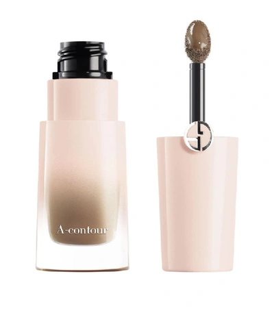 Shop Armani Collezioni Neo Nudes A-contour In Brown