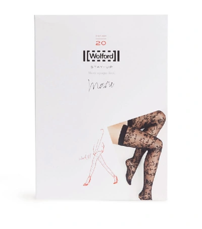 Shop Wolford Marie Floral Stay-up Stockings