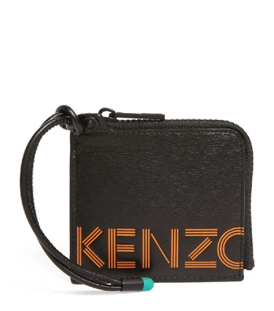 Shop Kenzo Leather Strap Logo Wallet