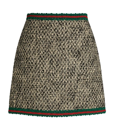 Shop Gucci Tweed Mini Skirt