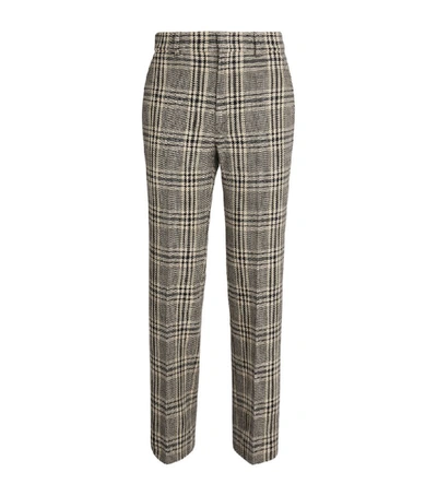 Shop Gucci Check Straight Trousers