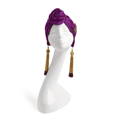 Shop Julia Clancey Embellished Silk Turban