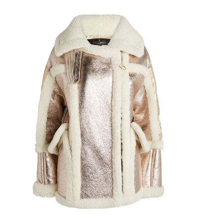 Shop Nicole Benisti Montaigne Contrast Shearling Jacket