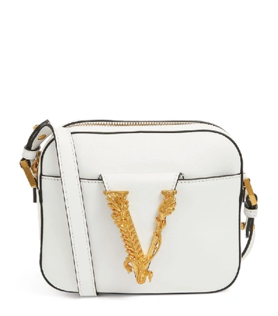 Shop Versace Leather Virtus Camera Bag