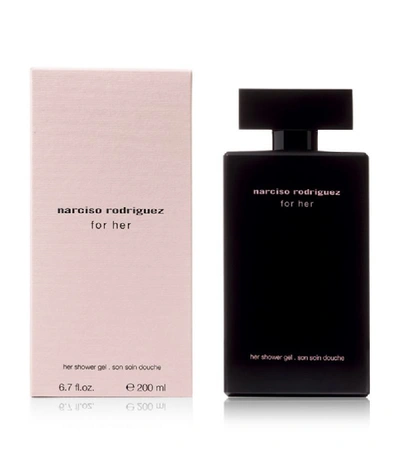 Shop Narciso Rodriguez For Her Shower Gel (200ml) In White