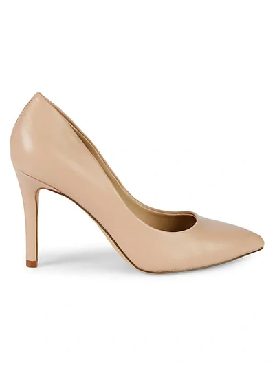 Shop Saks Fifth Avenue Women's Cady Leather Pumps In Natural